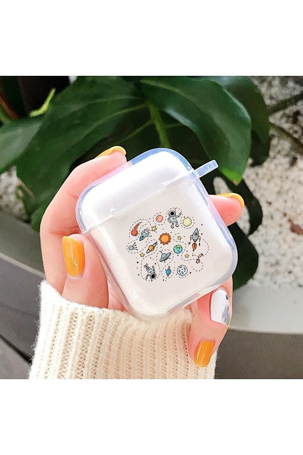 mooodcase-حافظة سماعات الرأس اللاسلكية المتوافقة مع الجيل الأول والثاني من Milky Way Galaxy منقوشة 1