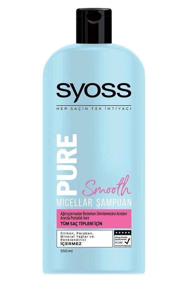 Syoss-550ml Pure Micellar Shampoo 1