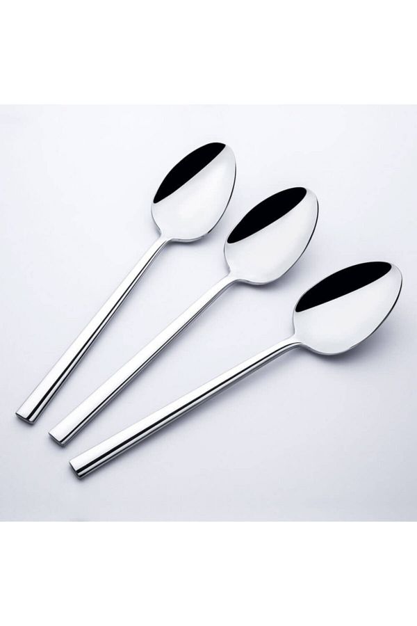 Nehir-Dalyan Model Simple 1 Set 6 Pieces Dessert Spoon Set. 1