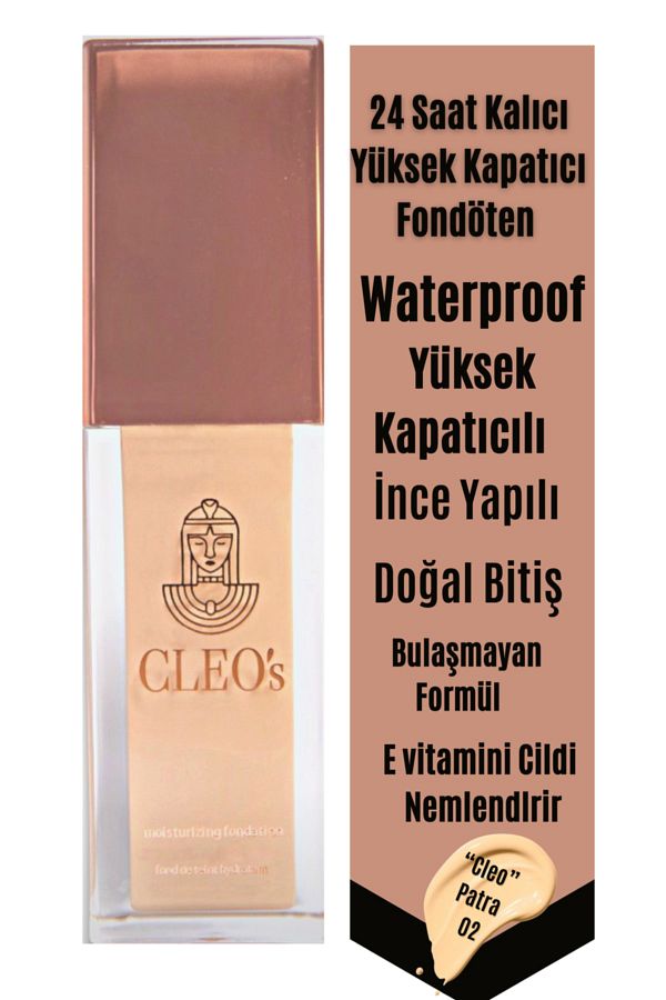 Cleo-Cosmetics All Hours Moisturizing Foundation with High Coverage that Lasts Up to 24 Hours 1