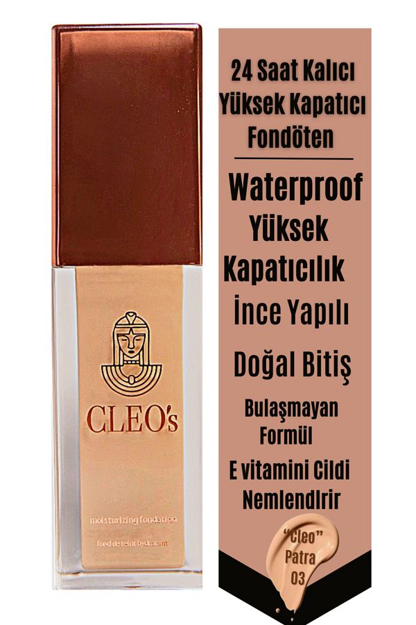 Cleo-Cosmetics All Hours Moisturizing Foundation with High Coverage that Last Up to 24 Hours 35 Ml 1
