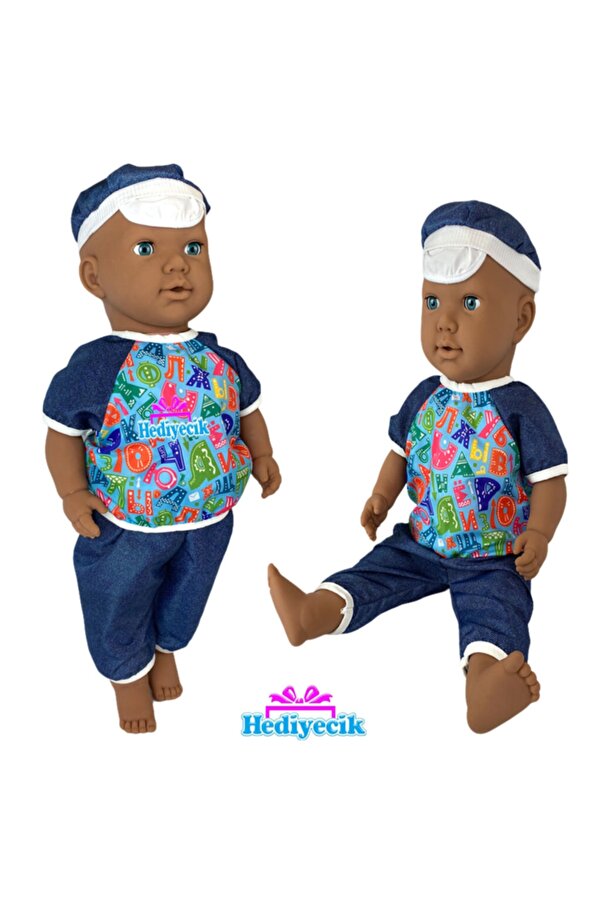 hediyecik Türkçe Konuşan Oyun Arkadaşım Zenci Et Bebek 60 cm