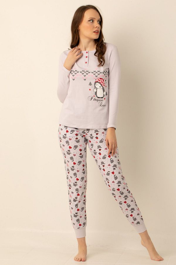 Doremi-Set de pijamale din bumbac pentru femei 1