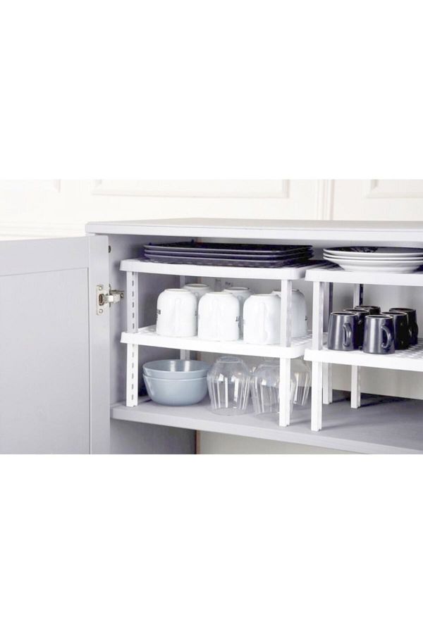 Gondol Plastik-Gondola Rectangular Standing Shelf Organizer and Riser 1