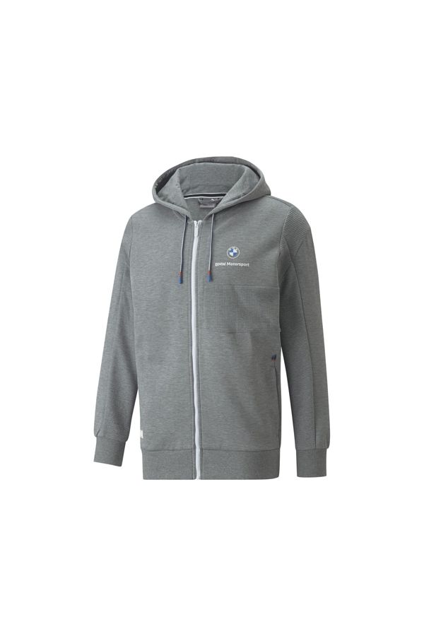 Puma Bmw Mms Hooded Men s Sweatshirt Gray 53337003 Casual Jacket Trendyol
