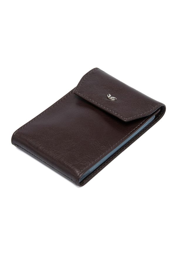 Tergan-Brown Leather Unisex Card Holder 01193b07 1
