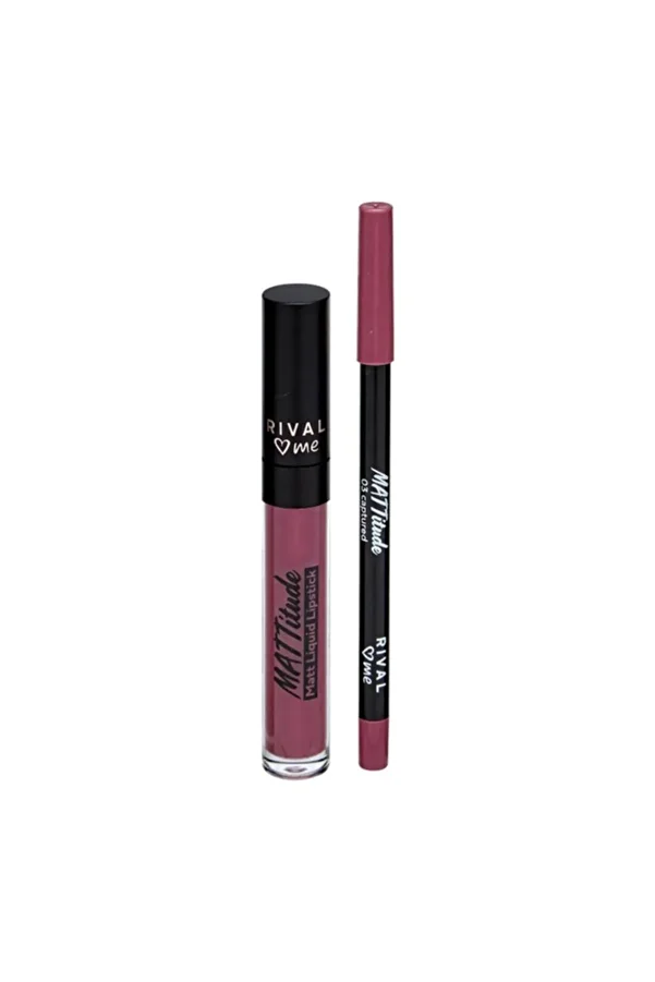 Rival Loves Me-Lipstick Liquid Matte Kit - No:03 Mattitude Captured 2-Pack 1