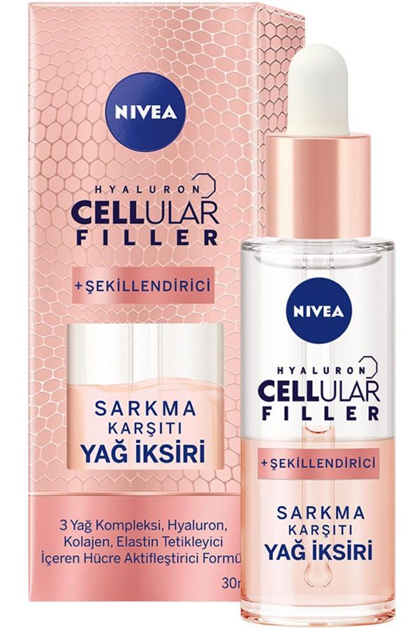 NIVEA-30 ml Hyaluron Cellular Filler - Sculpting, Dual Phase Nourishing Oil Elixir 1