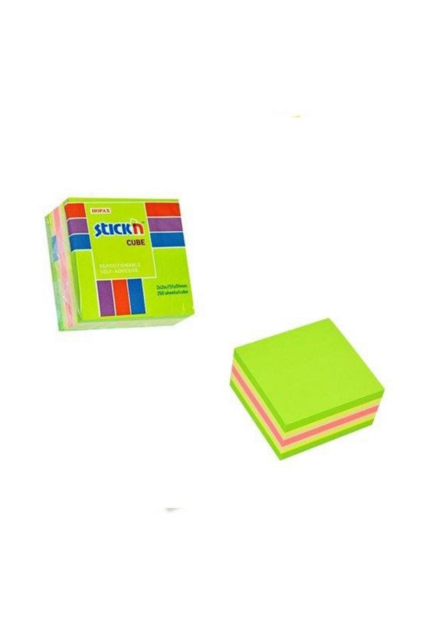 Gıpta-Hopax Stickn Adhesive Note Paper 50 X 50 Mm 5 Color Cube Block 250 Sheets 1
