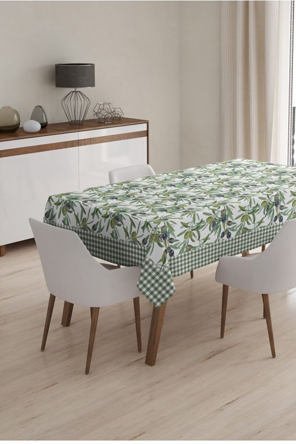 Çt Çeyizci Tekstil-Tablecloth, Digital Printed Single Tablecloth, Patterned Stain Resistant Single Tablecloth 1