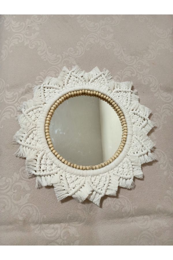 gelin görümce-Zeynmakrome Macrame Mirror 1