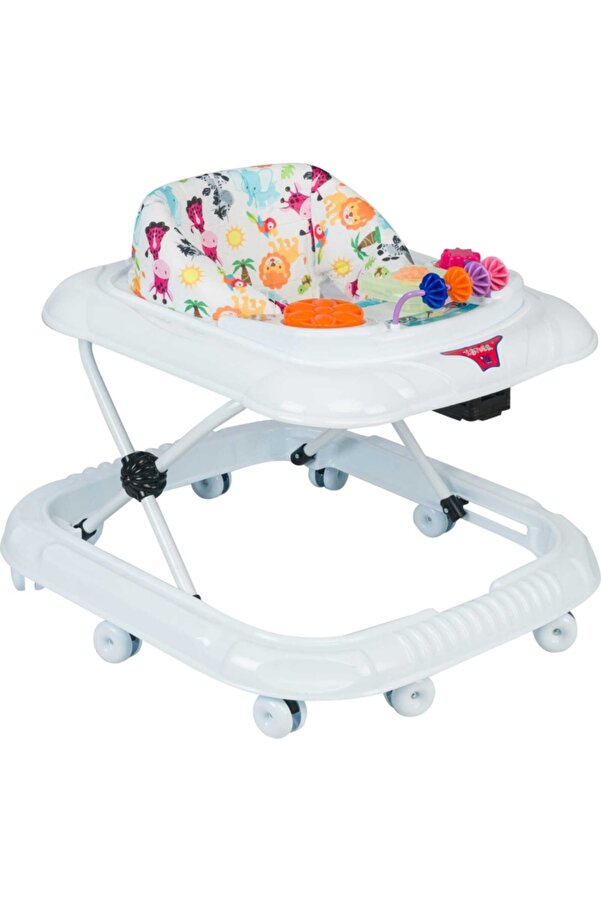 4KİDS Bebek Müzikli Yürüteç Dido Müzikli Bebek Yürüteç Örümcek Beyaz