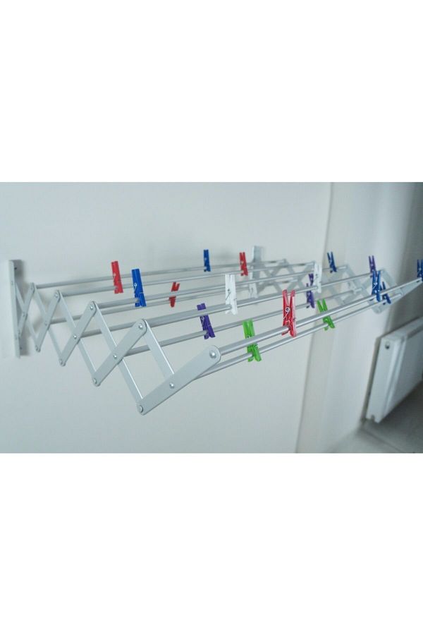 COMPACT Accordion Brand New Generation Clothes Drying Rack 80 cm 9 Hangers Trendyol