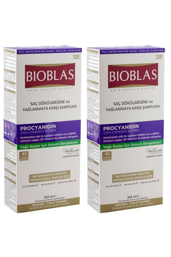 Bioblas-Šampon 360 ml proti vypadávání a mastnotě vlasů 1