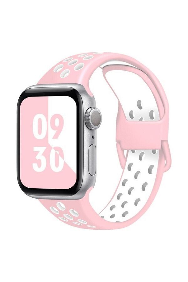 UnDePlus Apple Watch Band 2 3 4 5 6 Se 42 Mm 44 Mm Compatible Sport Band Light Pink white Trendyol