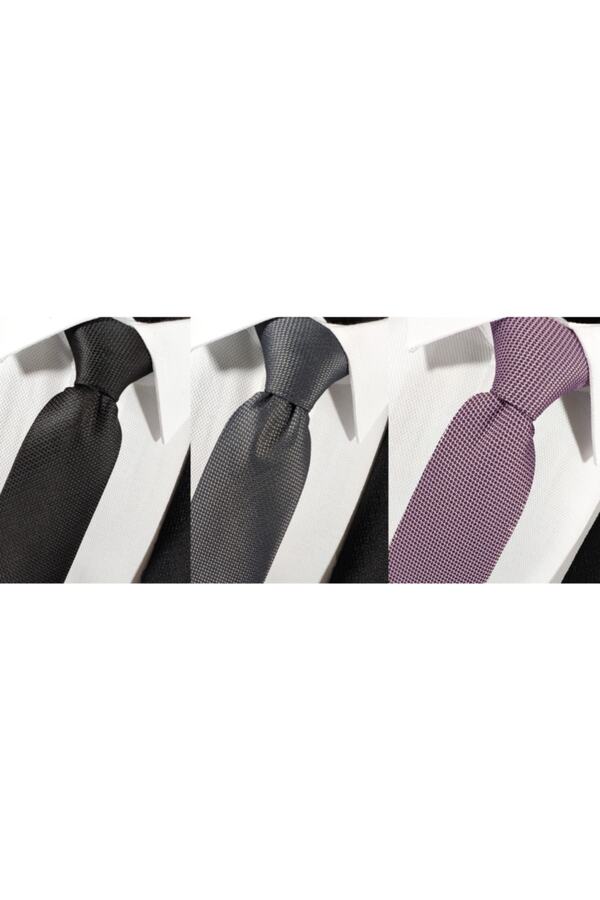 BLC Basic Line Co.-Set de 3 bucăți de șervețele Dobby, negru, afumat, lavandă, roz 1