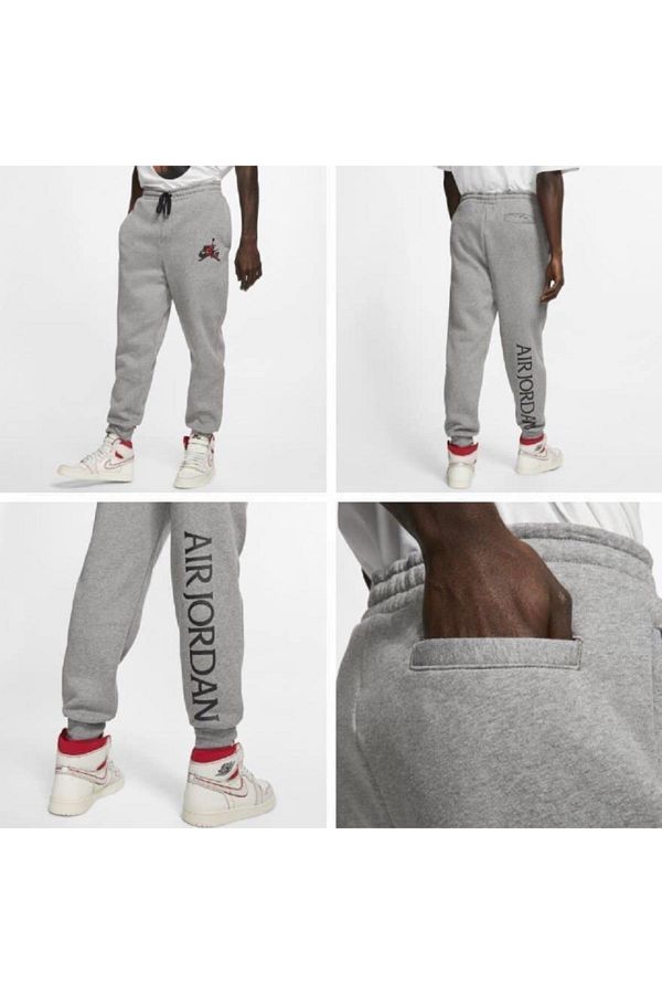 Nike Jordan Jumpman Air Fleece Jogger Sweatpants Fleece Gray
