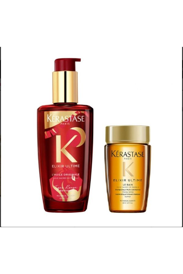 Kerastase-Elixir Ultime Rouge L'huile - 80 Ml Gift Shampoo 1
