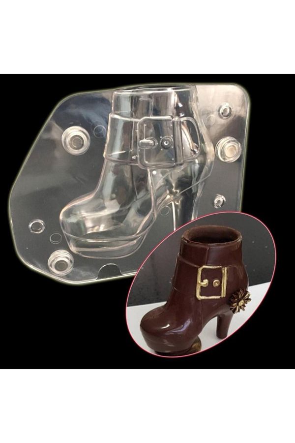 PASTRY PLANET-3D Polycarbonate Chocolate Pattern Boots 1