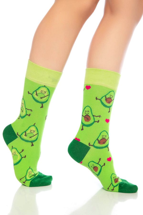 DAYCO-Unisex Avocado Love Patterned Colorful Seamless Toe Socks 1