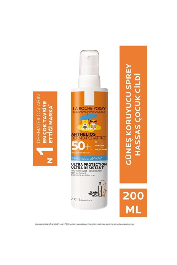 La Roche Posay Anthelios XL SPF 50 Hassas Çocuk Cildi İçin Sprey Formda Güneş Koruyucu Sprey 200 ml