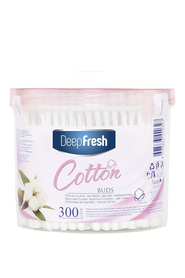 Deep Fresh-Cotton Buds Ear Swabs 100% Pure Cotton 300 Pieces 1