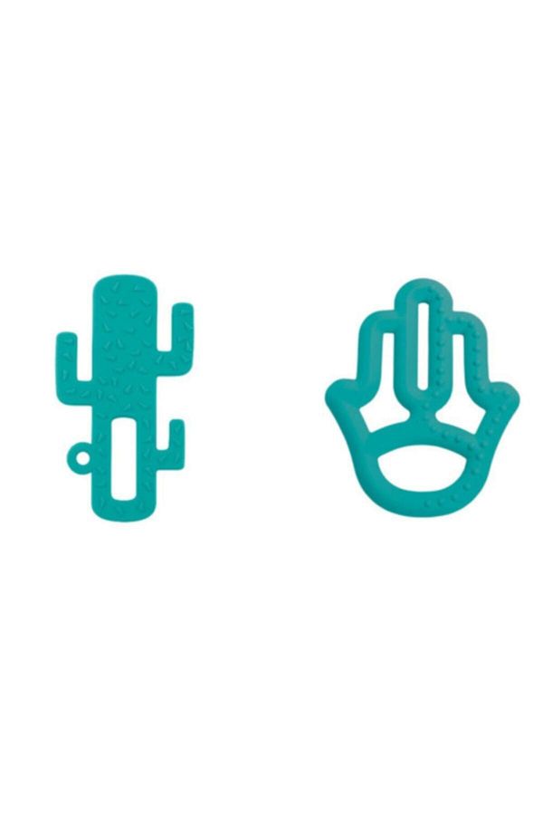 OiOi-Cactus + Mother's Hand Teether Set Green 1