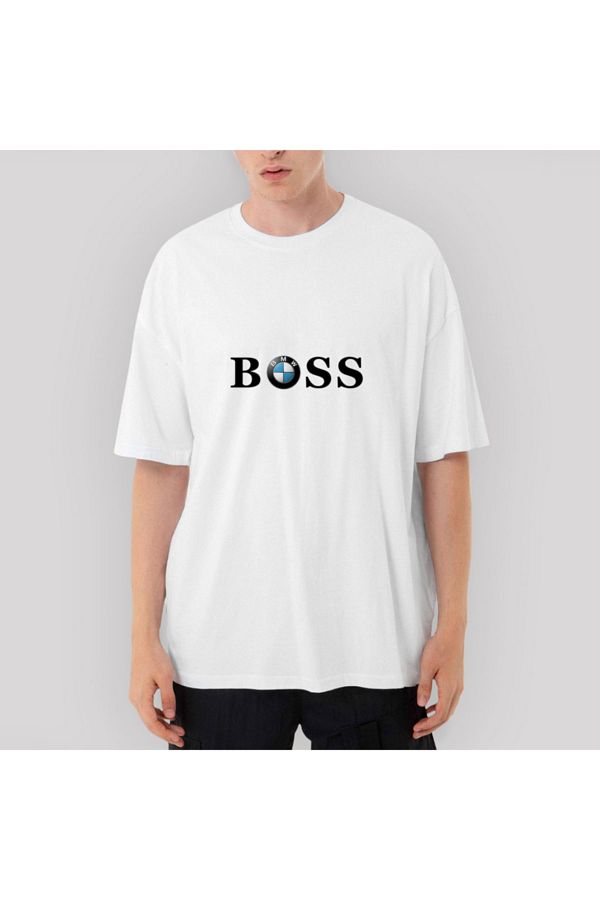 Z zepplin BMW Boss Oversize White T Shirt Trendyol