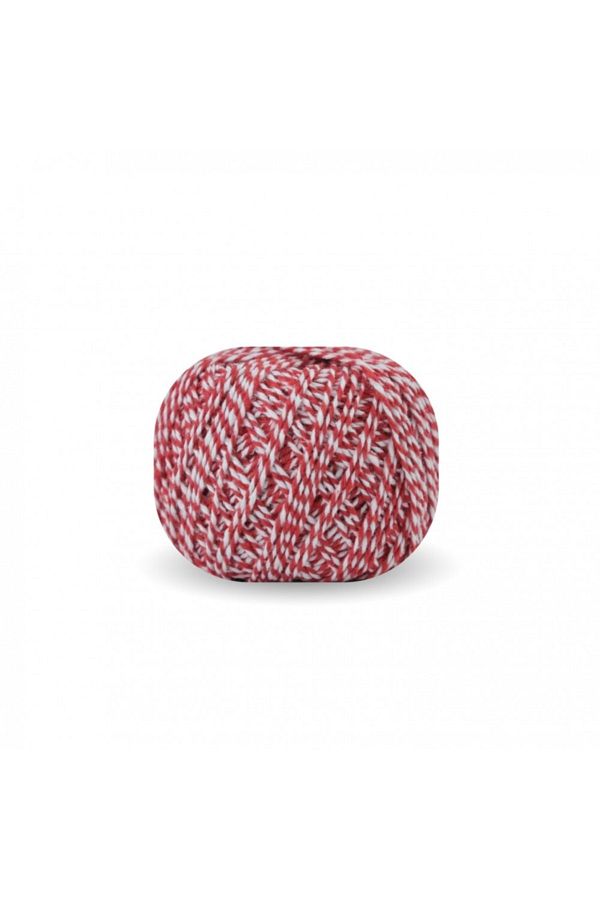 Prestij Boncuk-Aren 100 Meters Martern String / Red White Gift Packing String / Two Color Package String 100 Meters 1