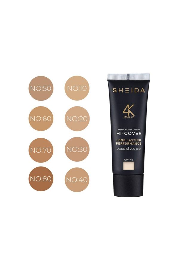 Sheida-Cream Colored Make Over Foundation - No:30 Spf 15+50ml 1