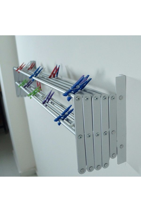 COMPACT Accordion Brand New Generation Clothes Drying Rack 80 cm 9 Hangers Trendyol