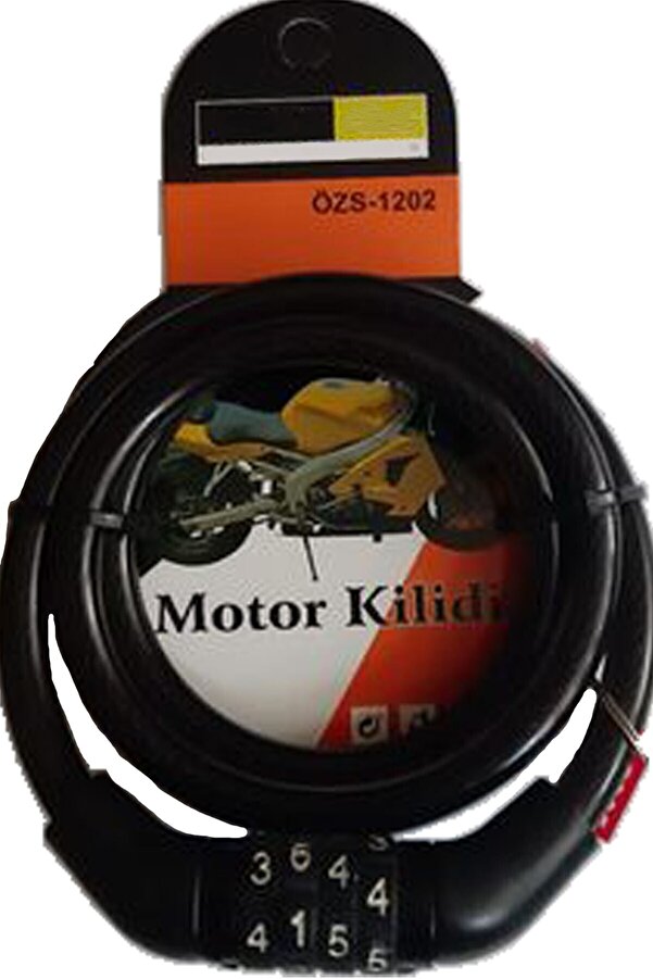 Markafox Özs-1202 Motor, Bisiklet, Bebek Arabası Kilidi Şifreli Çelik Halat Dayanıklı 9x100 1410