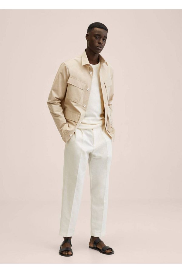 MANGO Man Safari Style Cotton Jacket Trendyol