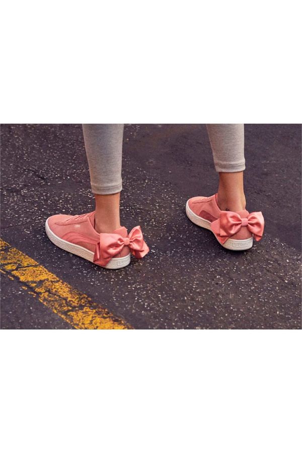 Suede bow puma sales