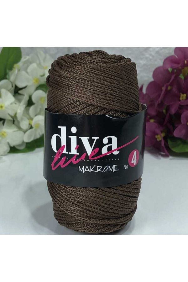 Diva İplik-Diva Macrame String Thick - No:4 208 Coffee 1