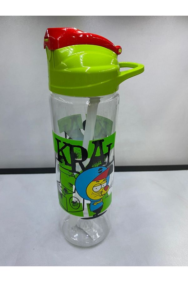 Gıpta-Kral Şakir Patterned Tritan Flask with Straw 630cc K0031-3 1