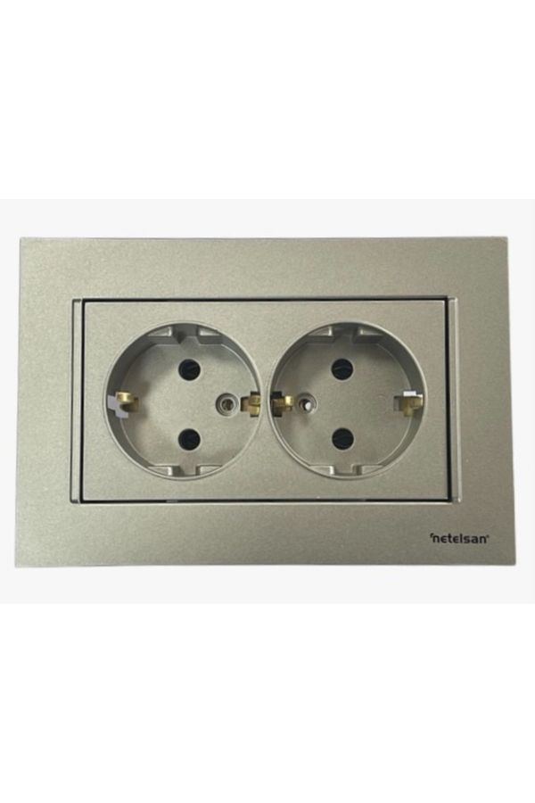 Netelsan-Double Grounded Socket Titanium 1