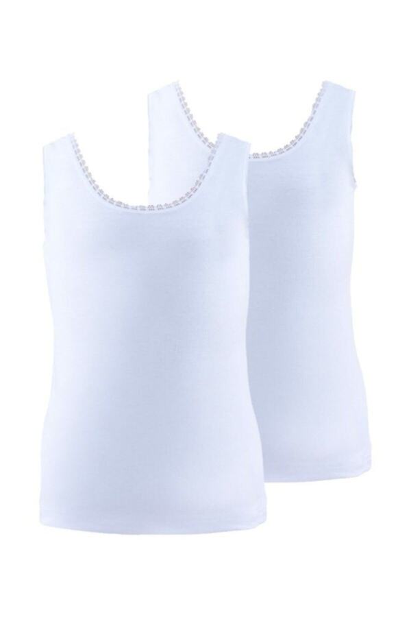Blackspade-Girl's Undershirt 2 Pack 1297 - Pink White 1