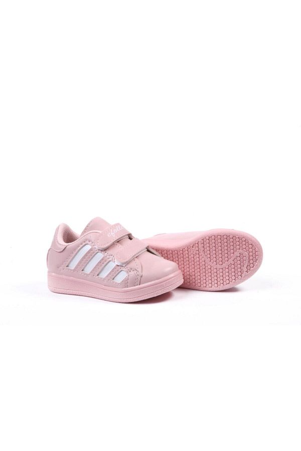 Efolle Sports Kids Shoes 4 Stripes Pink Sports Trendyol