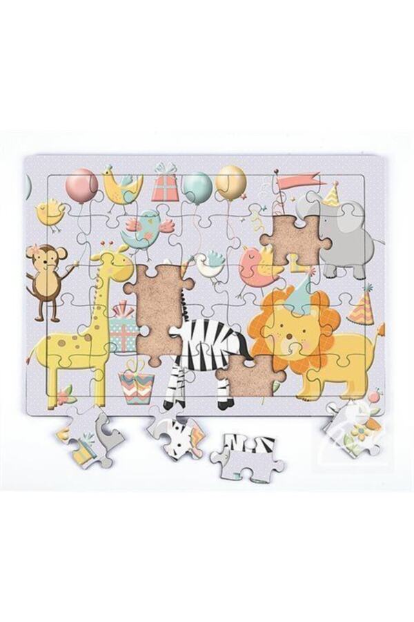 King Of Puzzle-Party Animals Wooden Puzzle 35 Pieces (xxxv-21) 1