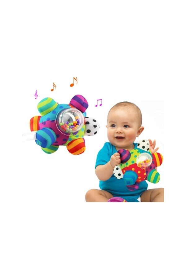 Sozzy Toys Çıngıraklı Renkli Topum