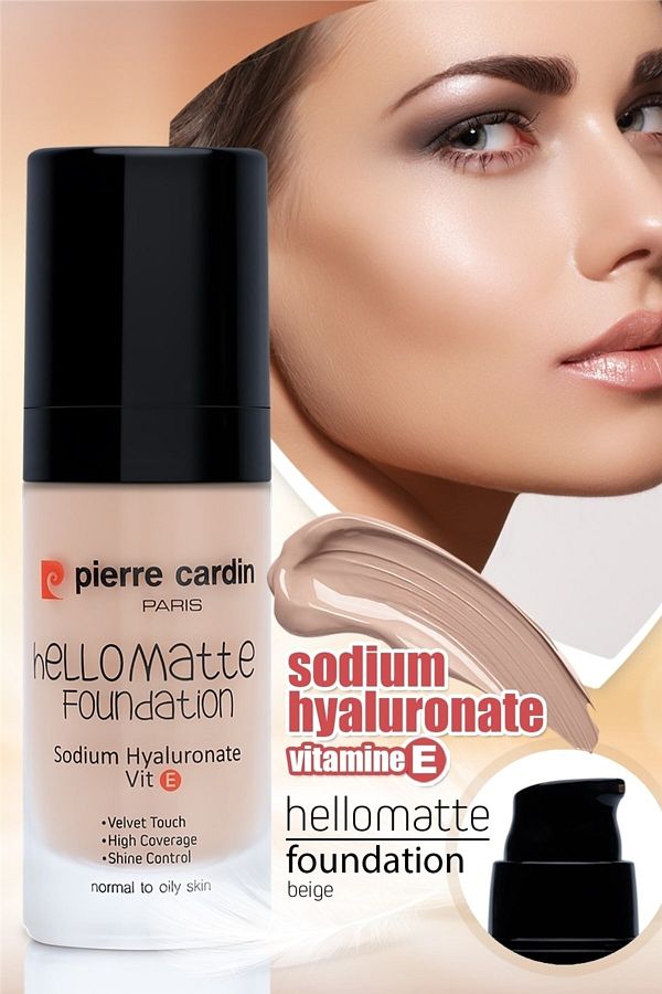 Pierre Cardin-Hello Matte High Coverage Matte Foundation - Beige 407 12211 1