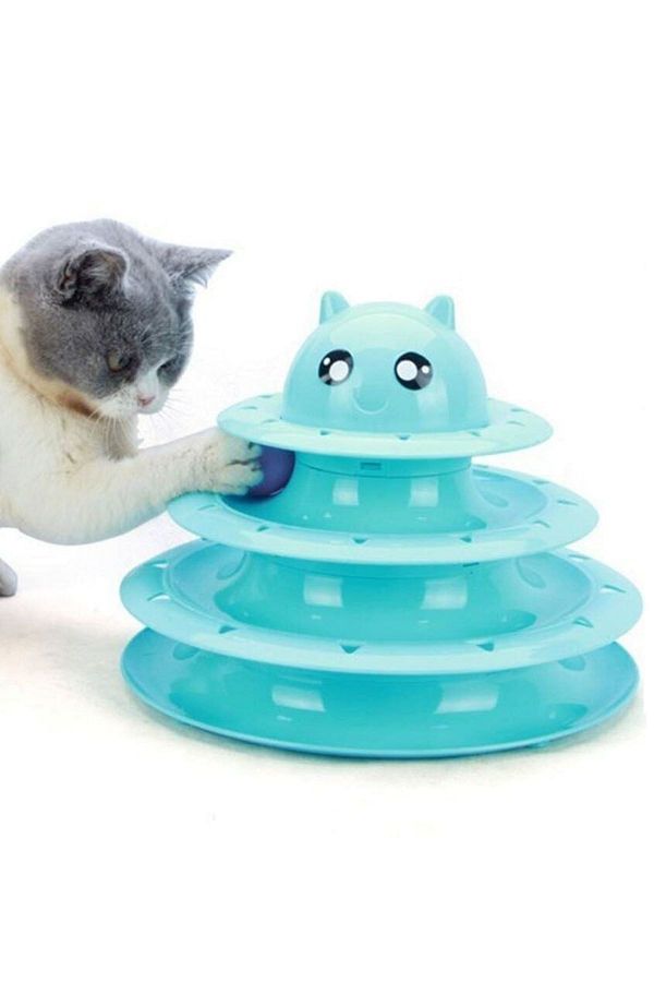 Buffer-3-Layer Cat Toy with Cat Head 1