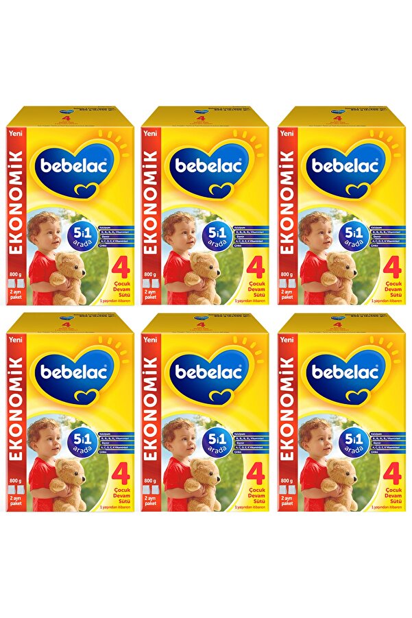 Bebelac 4 Devam Sütü 800 Gr - 6'lı Set