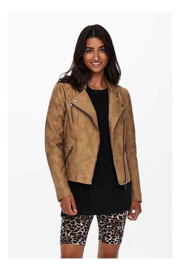 Only onlava faux leather biker otw noos top