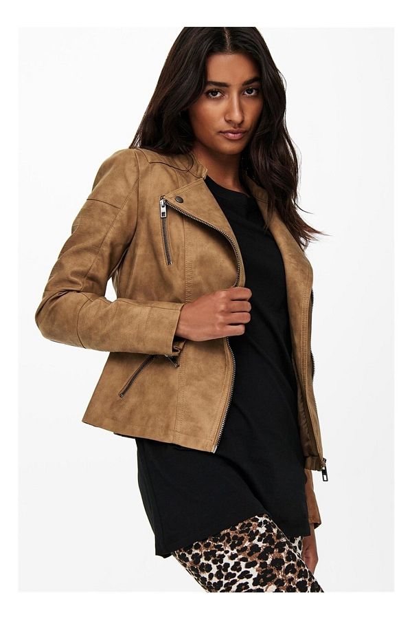 Only onlava faux leather biker otw noos top