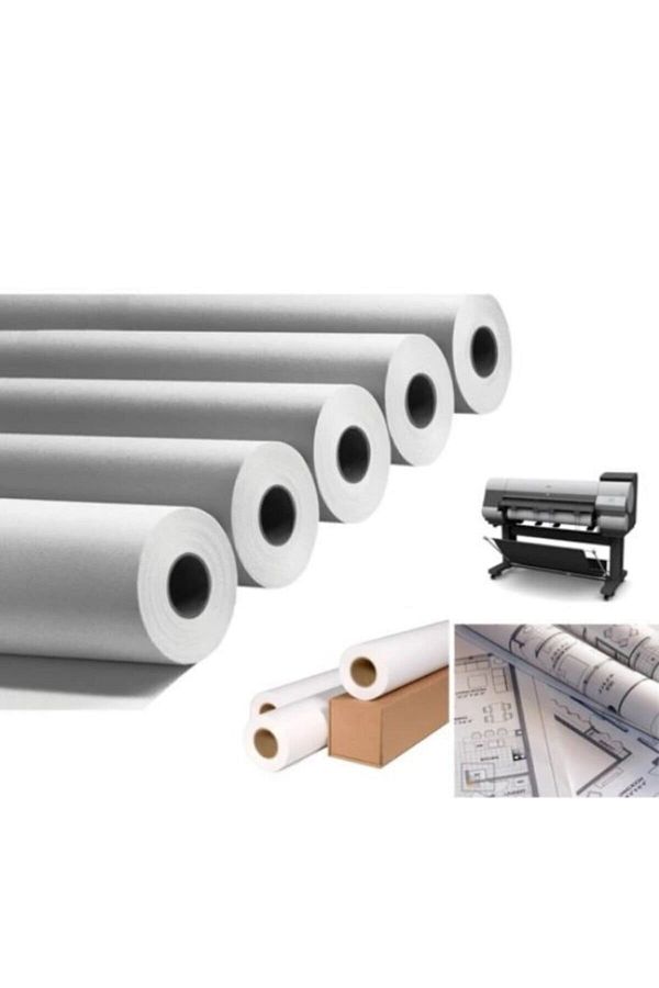 yamanticaret-Plotter Paper Width 45 cm Length 50 Meters 1 Piece M2 80 Gr 1