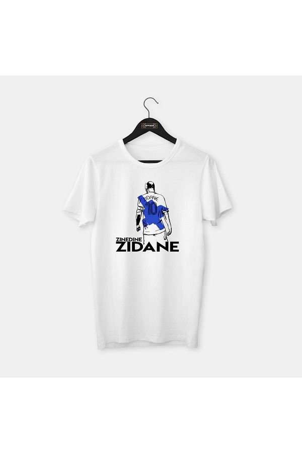 OFFSIDE CLOTHES-زين الدين زيدان - تيشيرت بتصميم رسم خاص من سلسلة الأساطير، من القطن الممشط 1