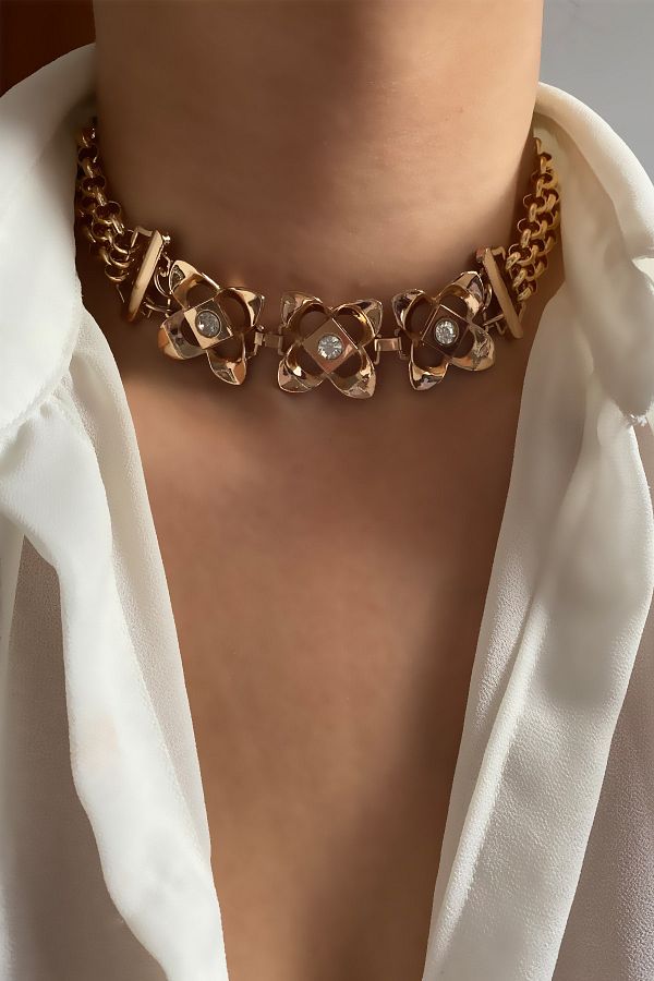 Bronze choker necklace on sale