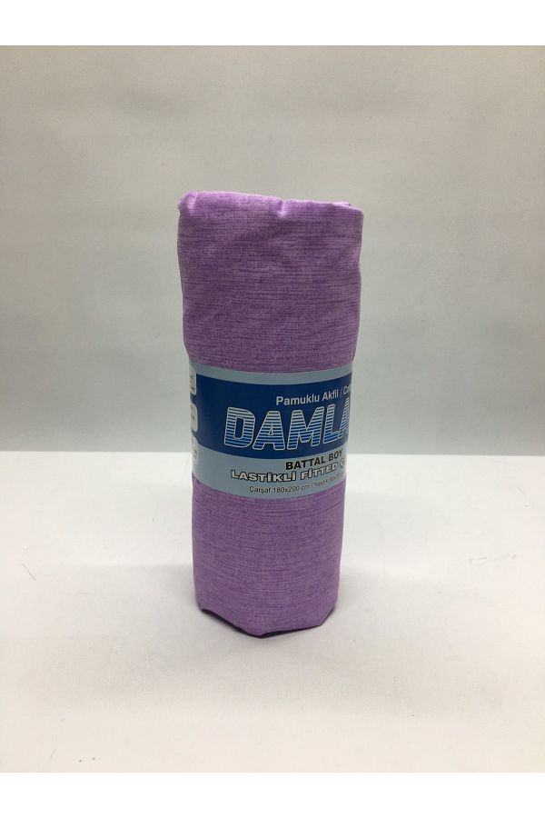Çalışkan Çeyiz Evi-Plain Cotton Single Elastic Fitted Sheet and Pillow Case 2 Pieces 1